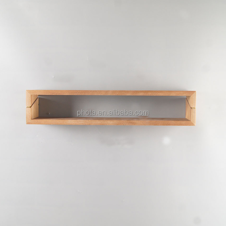 Rustic Wood Hanging Rectangle Wall Floating Shelf  Perfect for Home Decor, Trophy Display, Photo Frames, and More