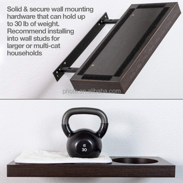 Phota Cat Climbing Wall Shelves - Sisal Surfaces for cat Scratching & Plush to Lounge, Neutral Design & Color Tones