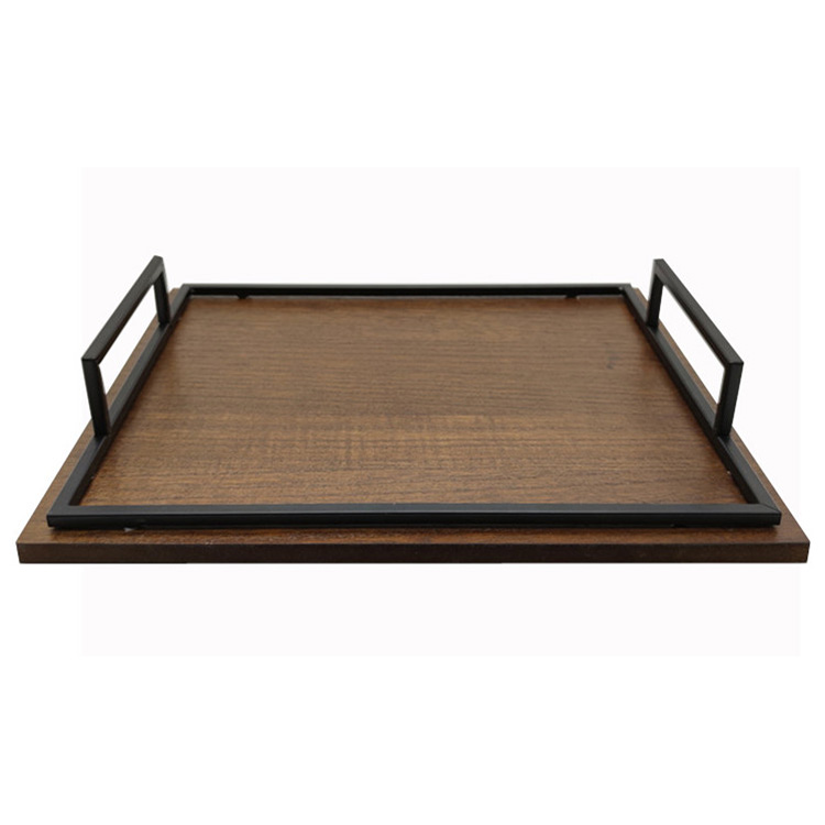 Wholesale price rustic ottoman trays 38x33cm serving try for ottoman