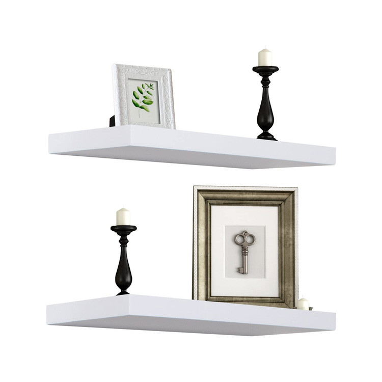 PHOTA Wholesale High Quality White Rectangular MDF Wall Floating Shelves