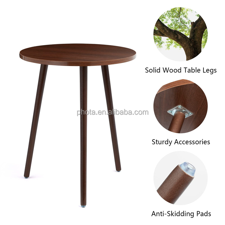 Round  Modern Home Decor Coffee Tea End Table for Living Room Easy Assembly