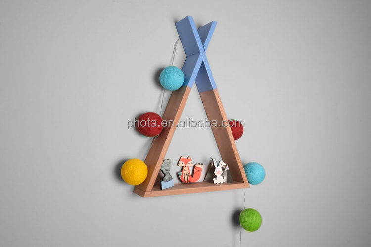 New Triangle Wall Frame Shelf Display Rack Decorate Living Room Bedroom Children Room Crafts Storage Rack