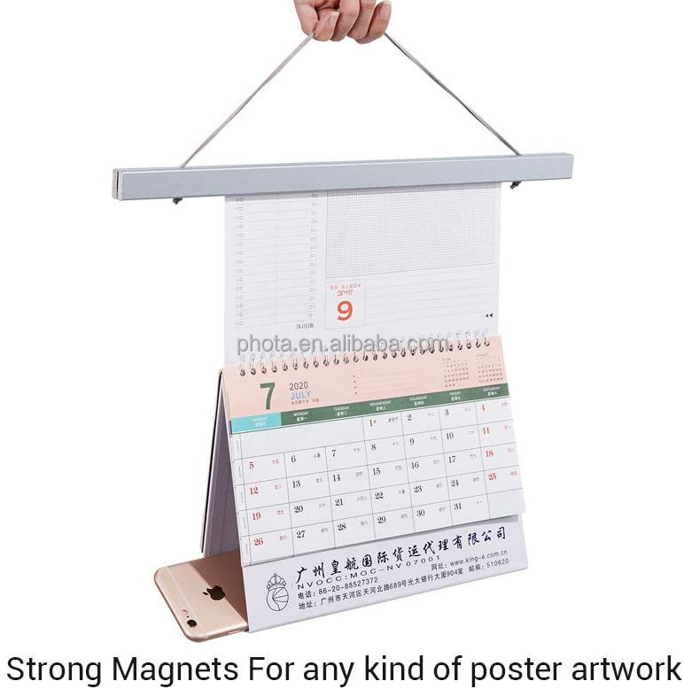 High Quality Custom Size Factory Wholesale Magnetic Poster Hanger Frame Light Wood Wooden Magnet Canvas Artwork Print