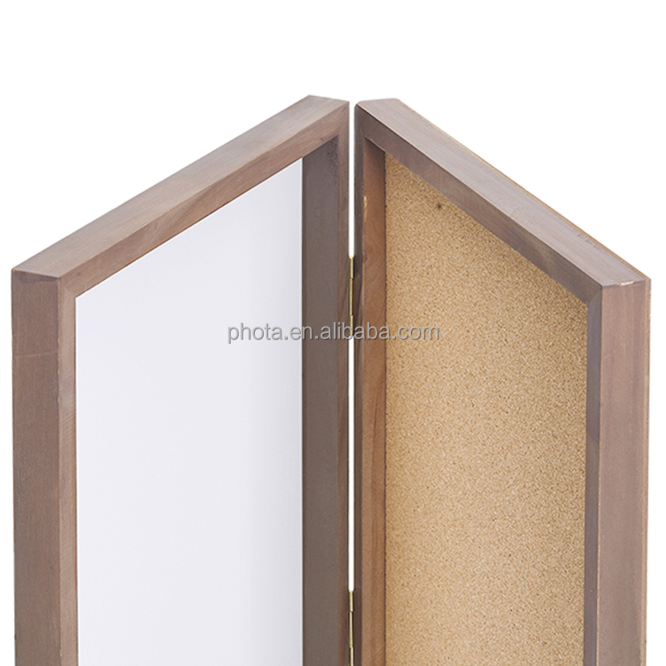 White Board Cork Board Combo Foldable Bulletin Board 17" x 12"