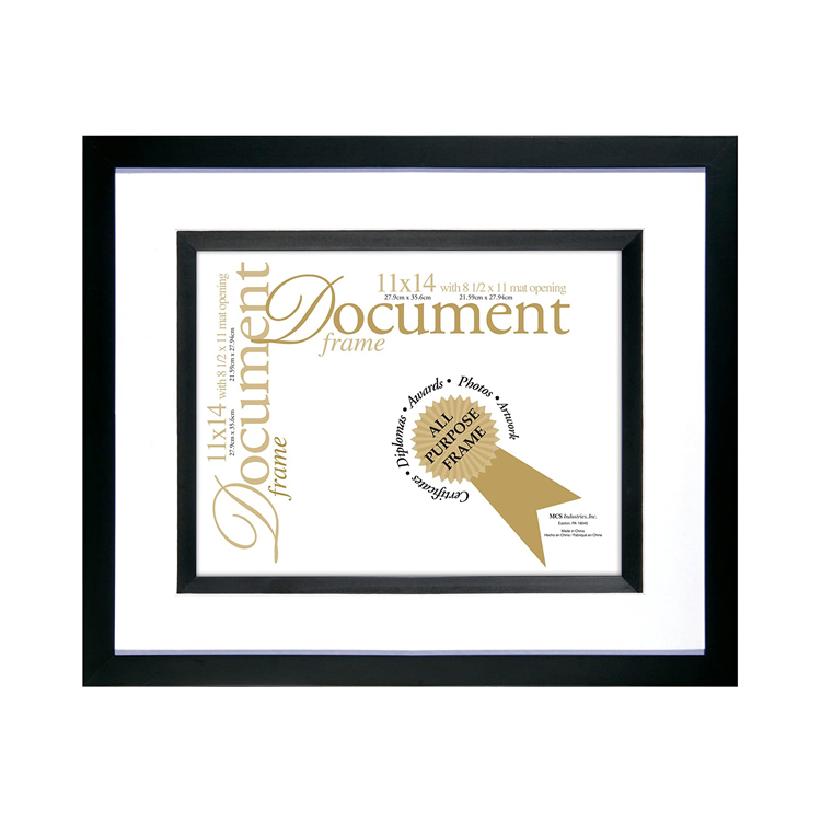 PHOTA High Quality Black 11x14 Inch Silhouette Frame for Documents
