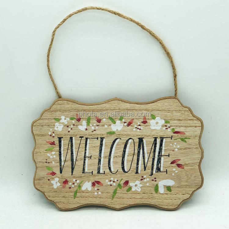 Phota Welcome Sign Front Door Decoration, Rustic Round Wood Wreaths Wall Hanging Outdoor, Farmhouse, Porch, Living Room