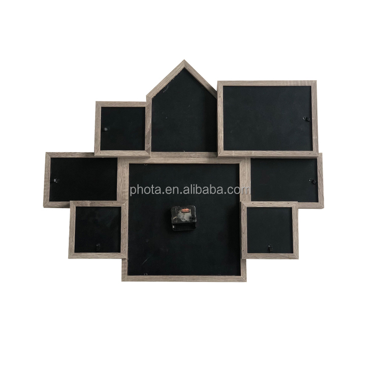 Phota 2021 Newest Home Decor Wall Decor Wall Clock With Combination Photo Frames
