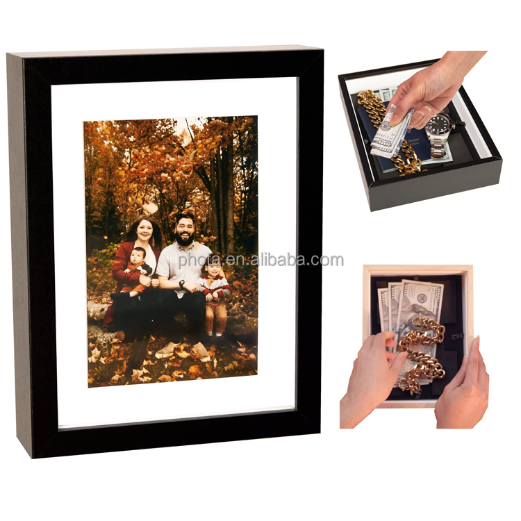 Mini Diversion Safe Box Photo Frame with Hidden Secret Compartment to stash your Money, Cash, Jewelry or Herbs