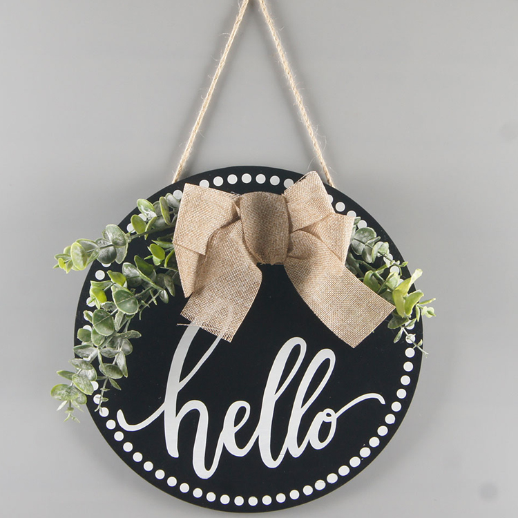 Welcome Sign Welcome Front Door Round Wood Sign Hanging Welcome Sign for Farmhouse