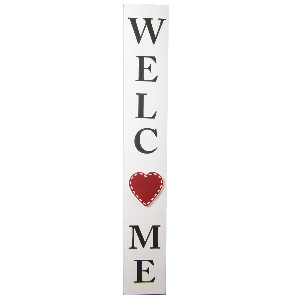 Tall Outdoor Welcome Sign for Front Porch Wood