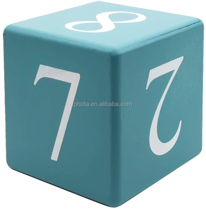 Wooden Desk Blocks Calendar - Perpetual Block Month Date Display Home Office Decoration 6.1 x 3.9 x 2.9 inches