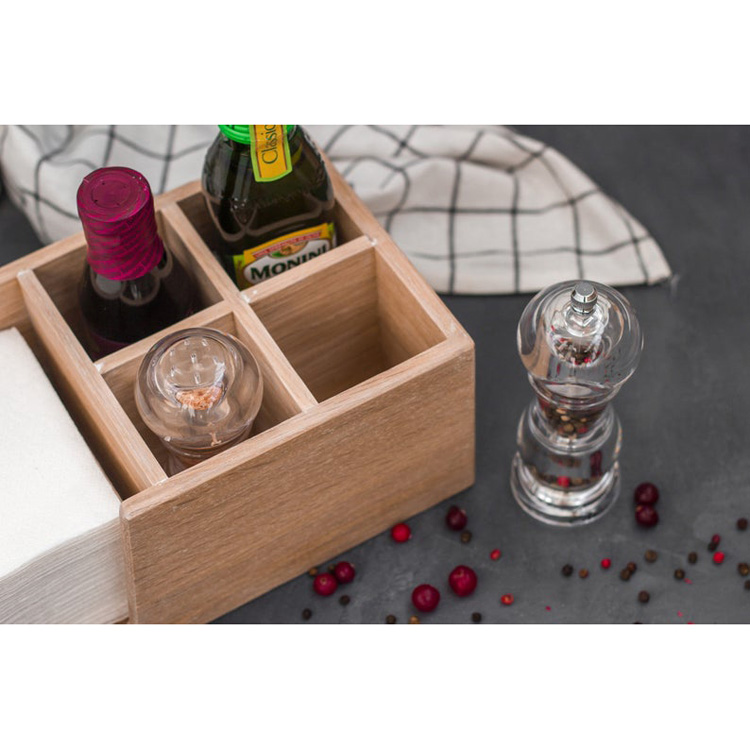 Wholesale wooden kitchen holder box for collect the spice bottle