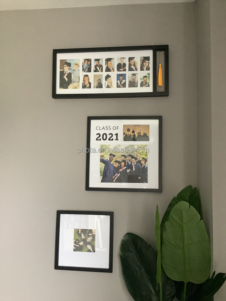 Hot Sale Eco-friendly wholesale custom 8.5x11 11x14 15x25 A4 Wood graduation Certificates Document diploma frame with tassel