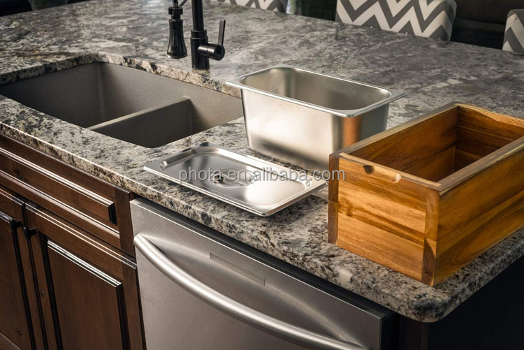 Kitchen Compost Bin Acacia Wood Box - Indoor Compost Bin Kitchen Counter