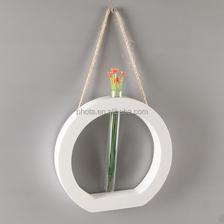 Wall Planter Wooden Stand with Test Tube