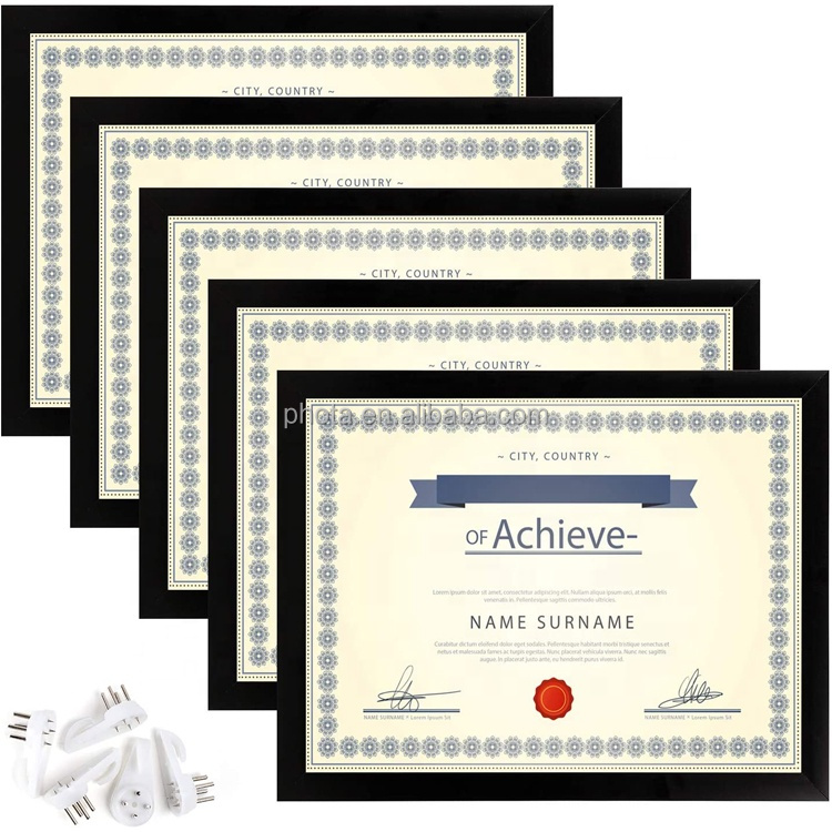 8.5x11 customized diploma frames with High Definition Glass for Wall and Tabletop