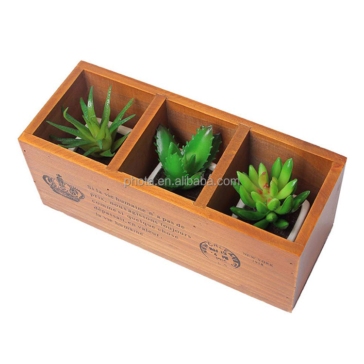 Wood Pen Pencil/Remote Control Holder Container Stationery Case Office Desktop Organizer