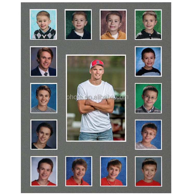 School Days Picture Mat with Multiple Openings School Years Photo Collage  1 Pre-School & Kindergarten to 12th Grade
