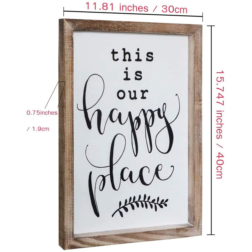 12 x 16 inches Rustic Wood Framed Modern Farmhouse HOME Wall Decor Sign
