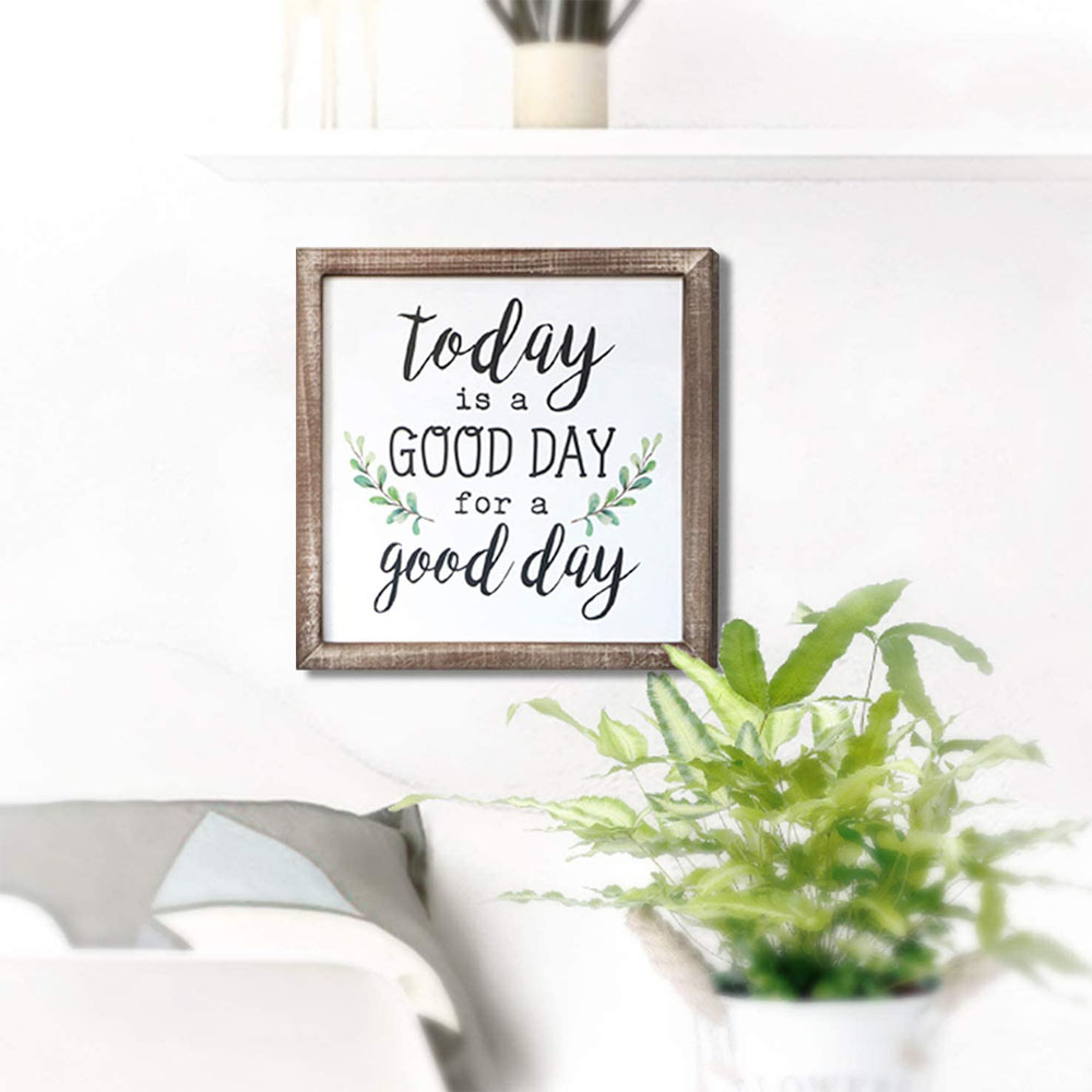 12 x 16 inches Rustic Wood Framed Modern Farmhouse HOME Wall Decor Sign