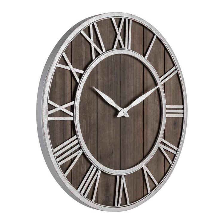 Handmade wooden 18inch 24inch antique wall clock kits with customized design