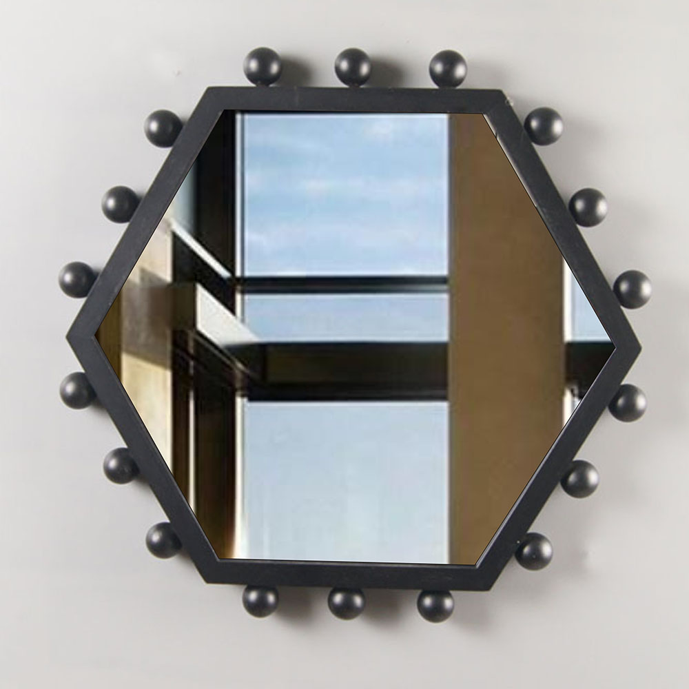 Wood Frame Mirror, Rustic Farmhouse Style Decorative Wall Mirror