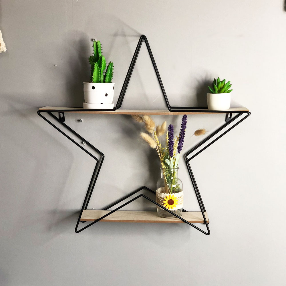 Phota Five-pointed star decorated wall hanging