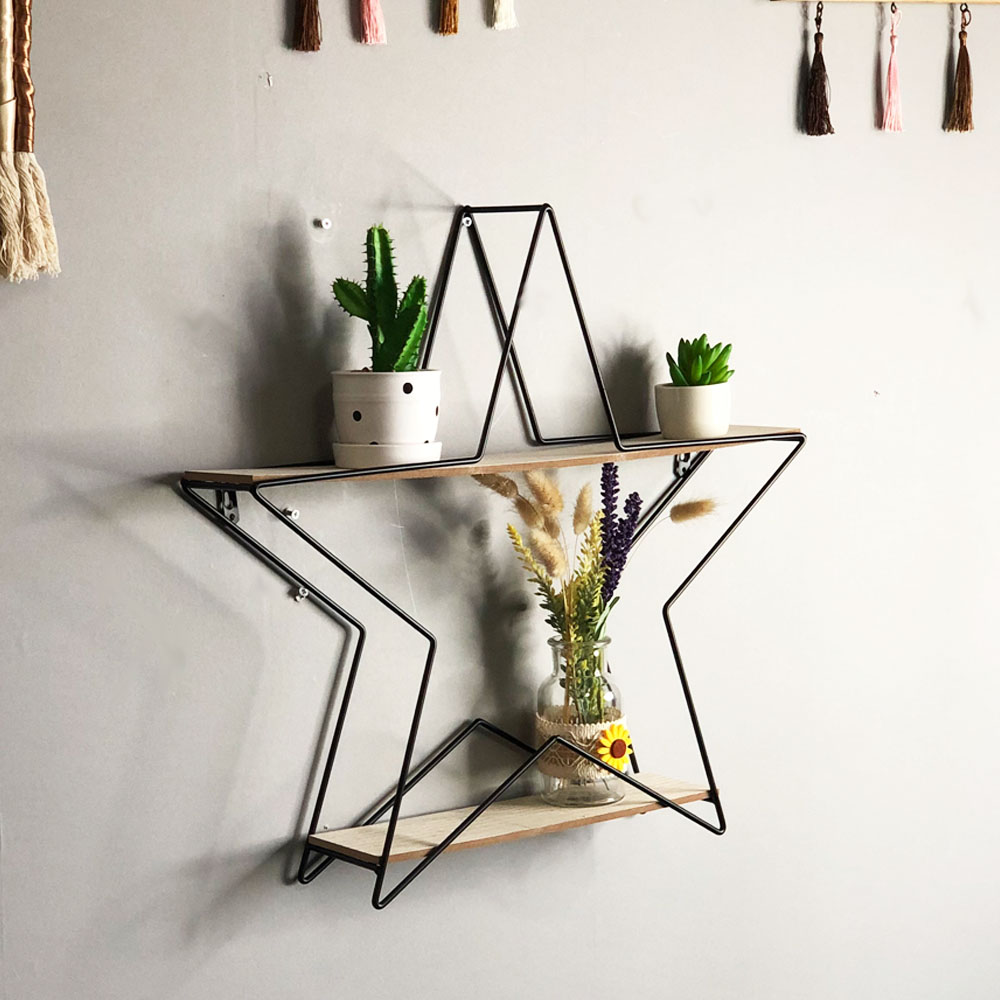 Phota Five-pointed star decorated wall hanging