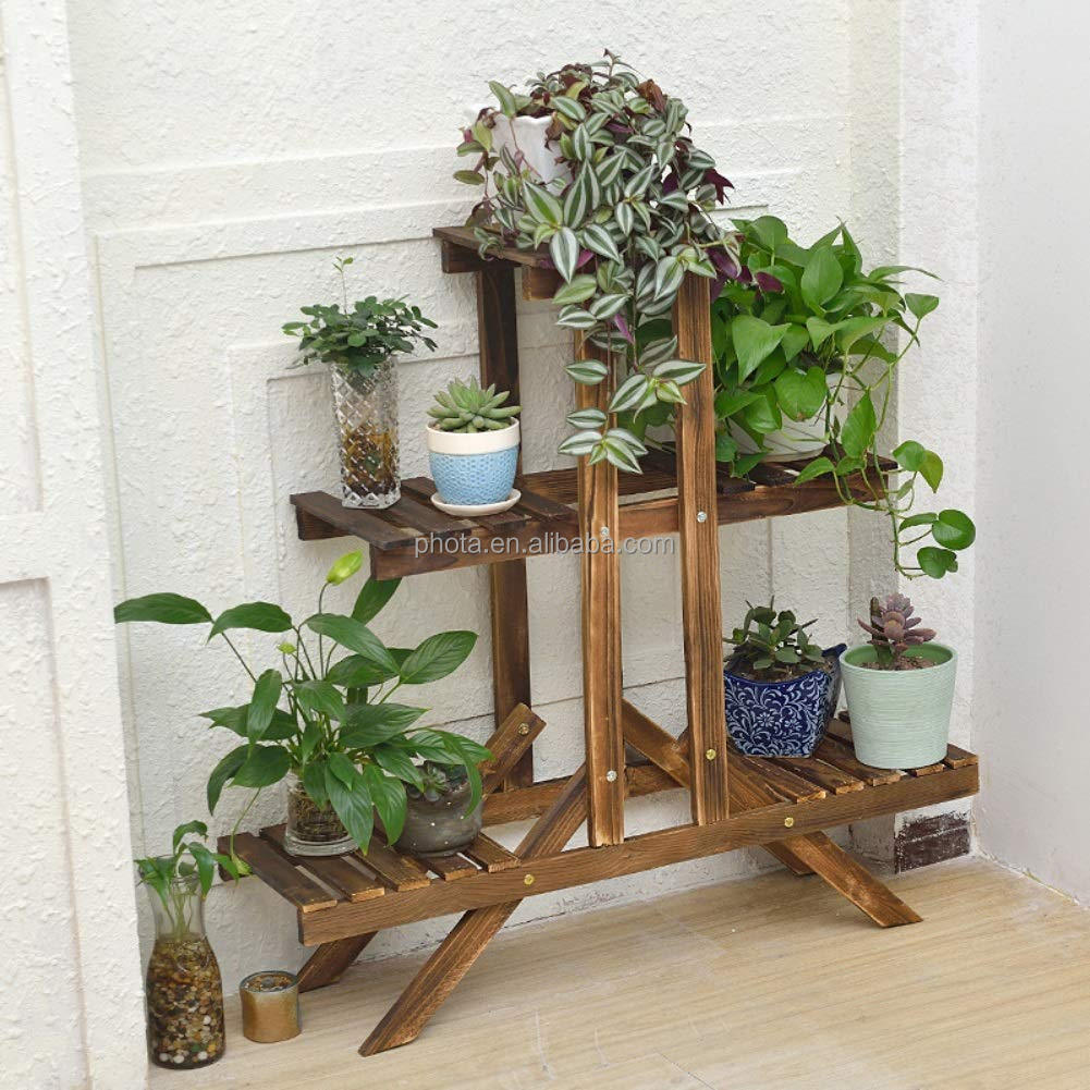Modern Minimalist Flower Stand High and Low Symmetrical Plant Stand