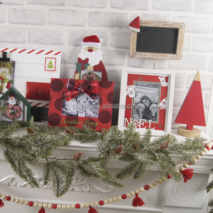 christmas picture frame BEST WISHES Wood Picture Frame