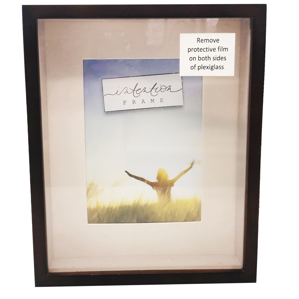PHOTA Intentions Shadow Box Frame Walnut Wooden Shadow Box Display Case 8x10 inch ,Ideal to Collect Special Items
