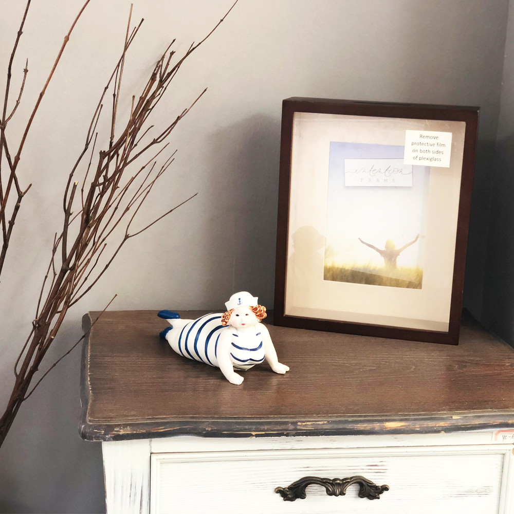 PHOTA Intentions Shadow Box Frame Walnut Wooden Shadow Box Display Case 8x10 inch ,Ideal to Collect Special Items