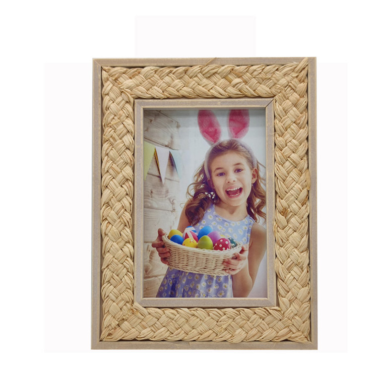 High Quality Custom 4x6,5x7,8x10 Kids Photo Frame Customized Logo Natural 100% Guaranteed 3-7 Days with Rattan Frame Accepatble