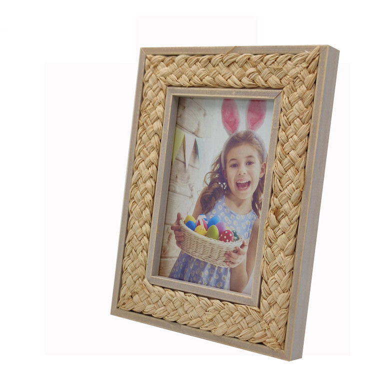 High Quality Custom 4x6,5x7,8x10 Kids Photo Frame Customized Logo Natural 100% Guaranteed 3-7 Days with Rattan Frame Accepatble