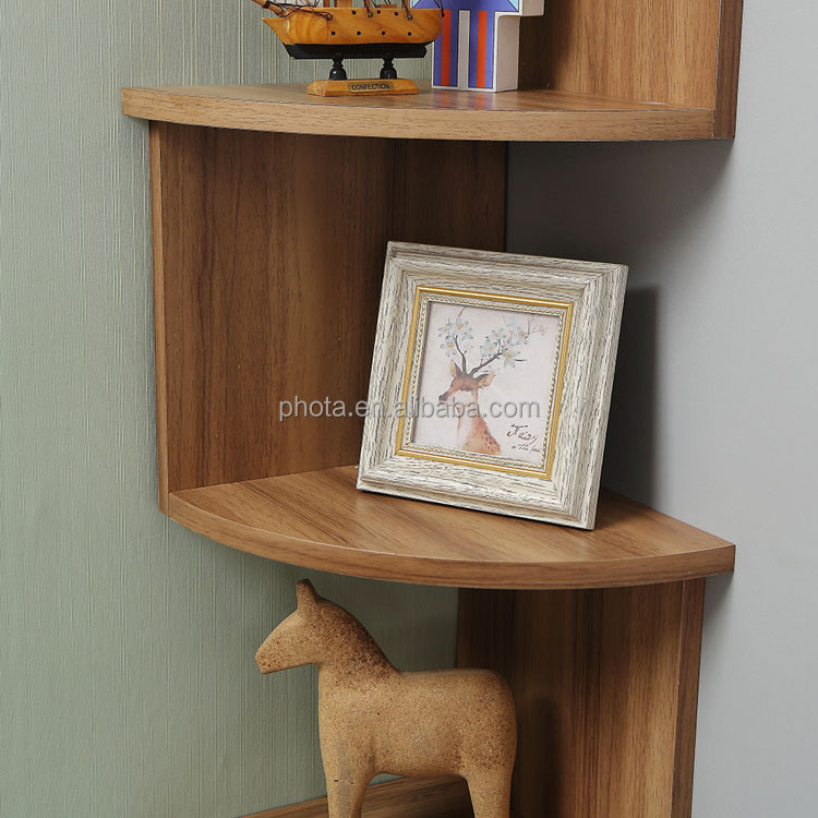 Phota 5 Tier Wall Mount Corner Shelves White Living Room Furniture Modern Accepatble