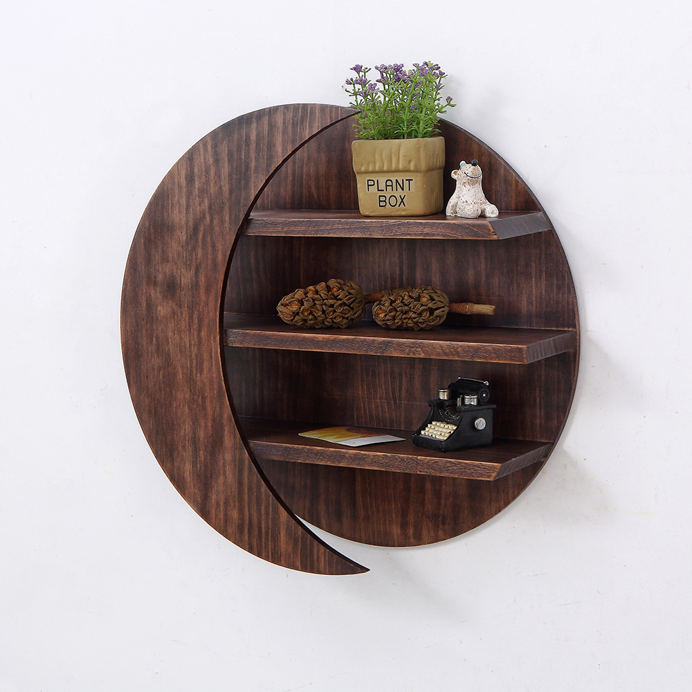 Phota Solid wood moon decorated wall hanging