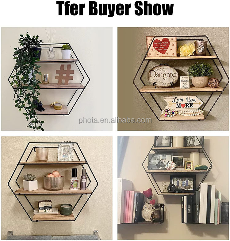 Floating Shelves Wall Mounted Hanging Shelf Rustic Farmhouse Shelves for Wall Decor