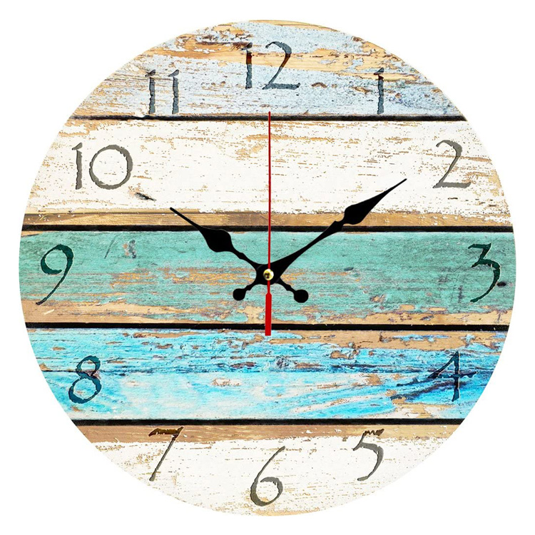 Wall Clocks Wholesale Cheap and Classic for Home Decorative 12inch 16inch 24inch Quartz Living Room Customized Logo Wood MDF