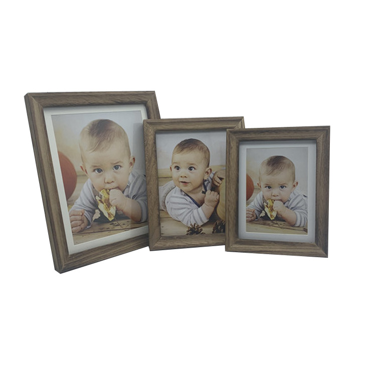 Reclaimed burnt 6x8 7x9 9x11 inch wooden floating photo frame for office
