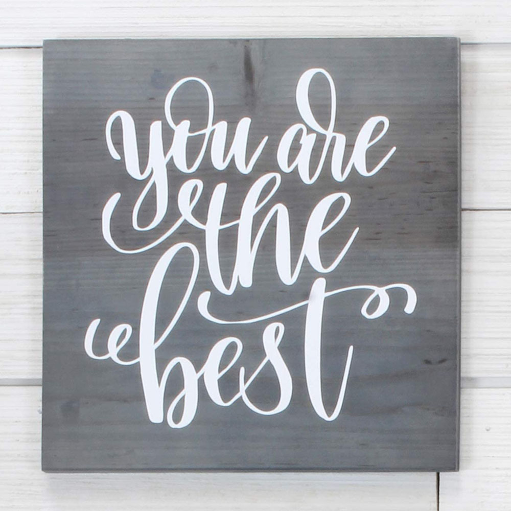 12x12 Inch Gray Washed Fir Wooden Sign for DIY Crafts