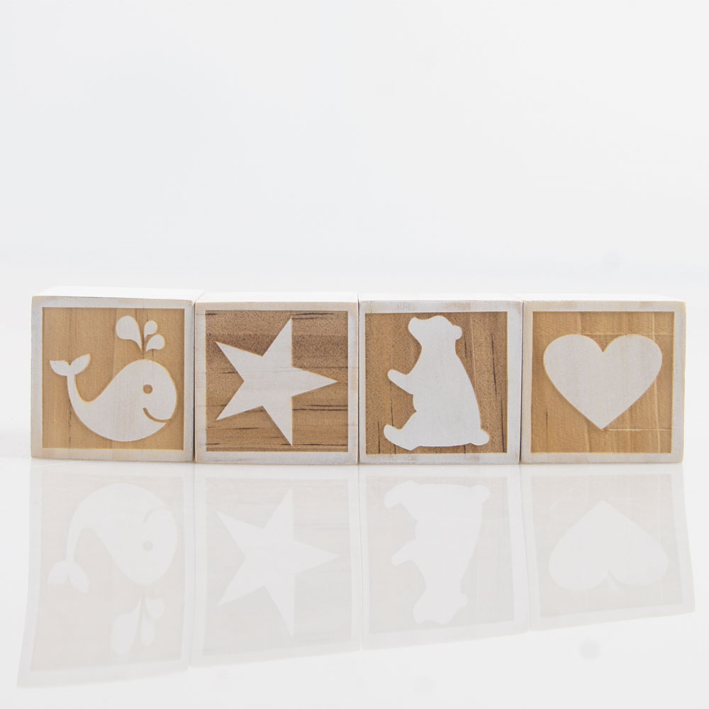 Home Wooden Cubes Small Wooden Square Blocks for Crafts