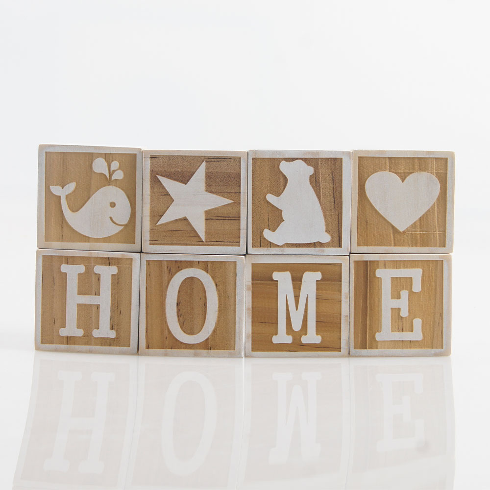 Home Wooden Cubes Small Wooden Square Blocks for Crafts