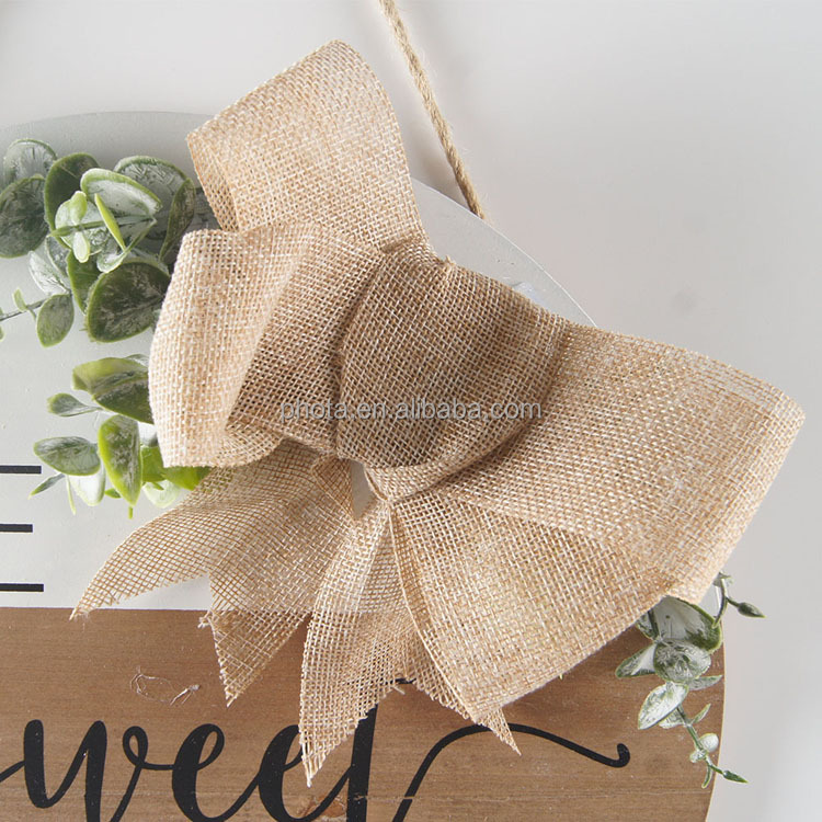Wood Welcome Sign for Front Door Round Wood Welcome Sign for Farmhouse Welcome Wreath Signs Front Door Decor Front Porch Decor