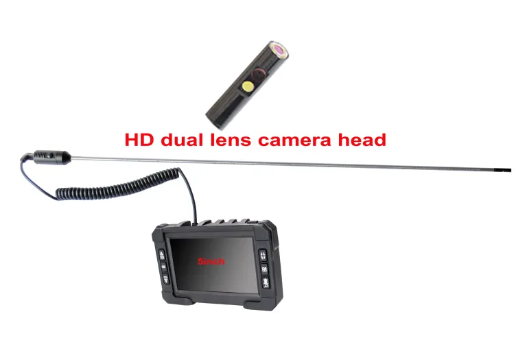 QYTeco - Caméra d'inspection rigide à vue latérale HD 720p avec moniteur de  5 pouces pour l'inspection des murs creux et des murs isolants