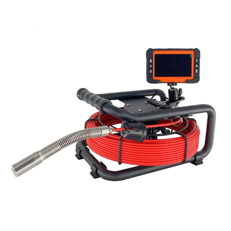 QYTeco - Low Price Pipeline Endoscope Inspection Camera with Push Rob Cable  Reel Economic compact sewer camera