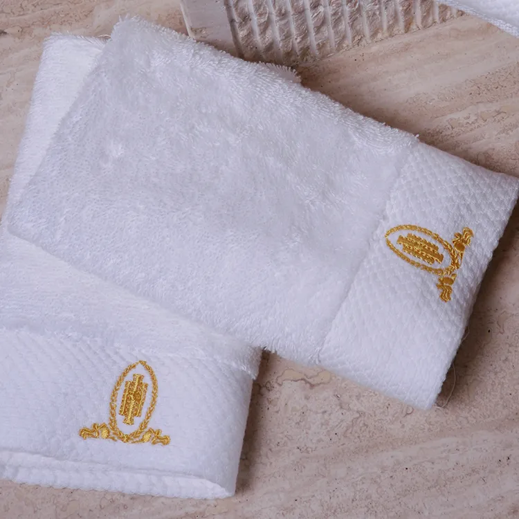 Juego de toallas de algodón egipcio de 1.60 libras Pinzon, Algodón, Blanco,  Juego de 6 piezas