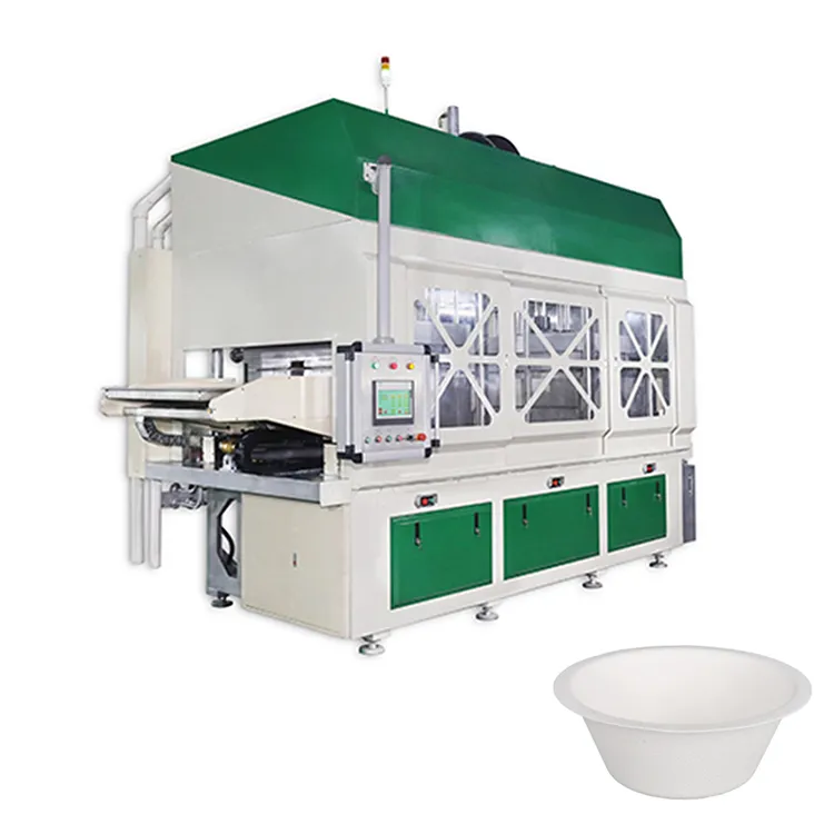 Machine de moulage de pâte à papie, chaîne de production de vaisselle,  couvercles en fibre moulée