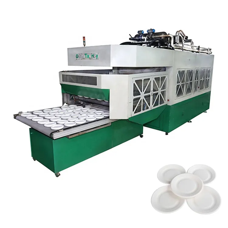 FarEast - Plaque de pâte à papier de canne à sucre biodégradable  automatique Moulage de pâte à papier Produit en papier faisant la machine  Ligne de production entièrement automatique