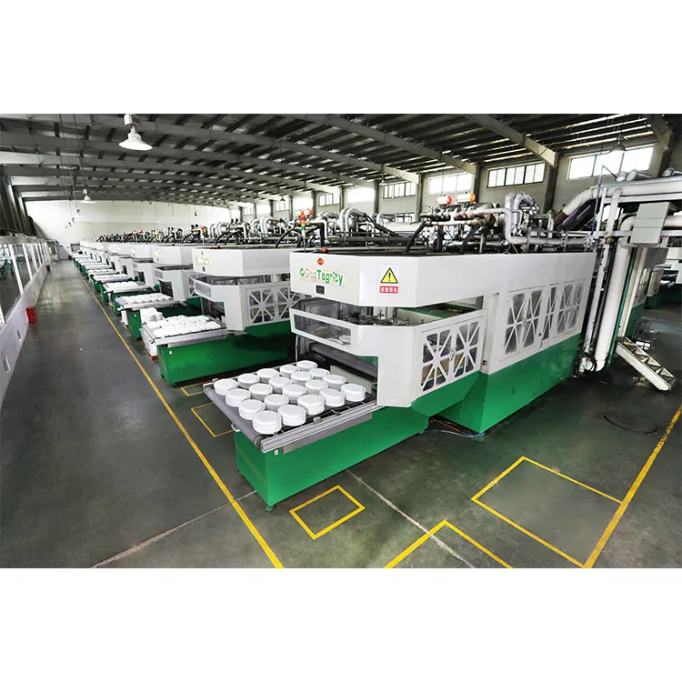 FarEast - Assiettes en papier jetables biodégradables entièrement  automatiques Moulage de pâte à papier Fabricants de machines Ligne de  production entièrement automatique