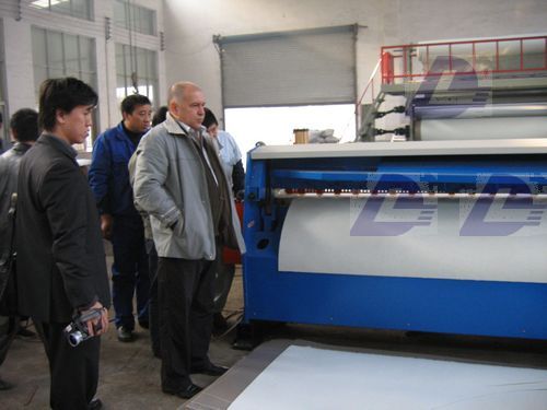 Geomembrane extrusion line plastic machine